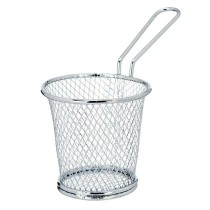 Basket for Presenting Aperitifs Kinvara W8088S Silver Metal 15,5 x 12 x 8 cm (12 Units)