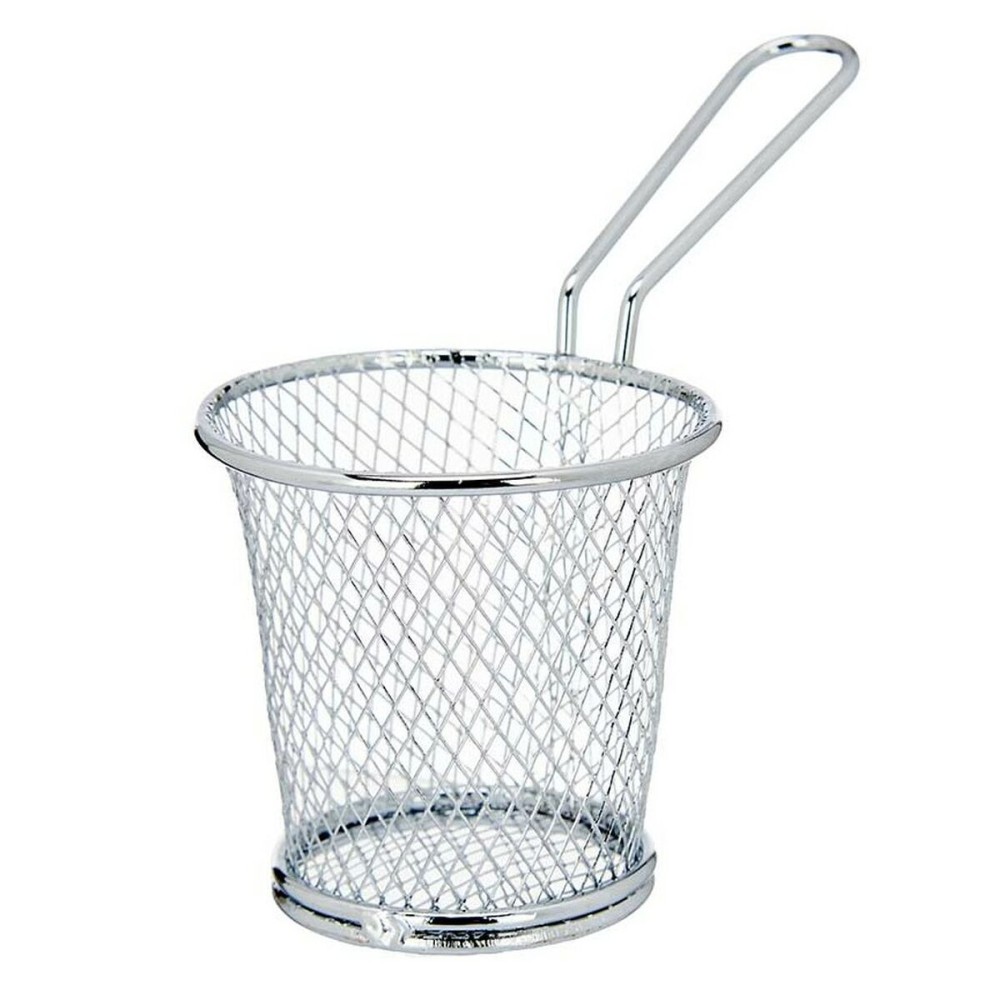 Basket for Presenting Aperitifs Kinvara W8088S Silver Metal 15,5 x 12 x 8 cm (12 Units)