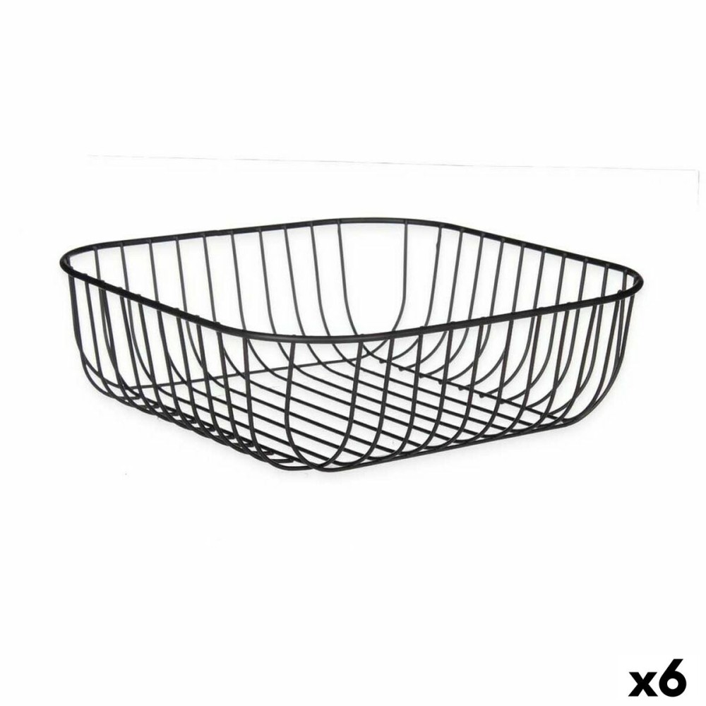 Obstschale Kinvara W7267-2 Schwarz Metall 30 x 9,3 x 30 cm (6 Stück)