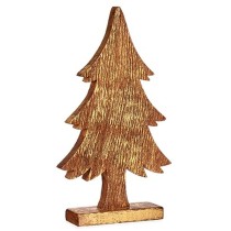 Figurine Décorative Sapin de Noël Doré Bois 5 x 39 x 22 cm (6 Unités)