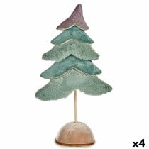 Weihnachtsbaum Samt türkis 16 x 55 x 29 cm (4 Stück)