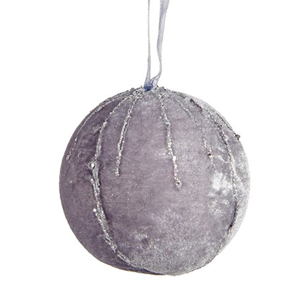 Weihnachtskugeln-Set Krist+ 19A5458-1G Silberfarben Polyester (6 Stück)
