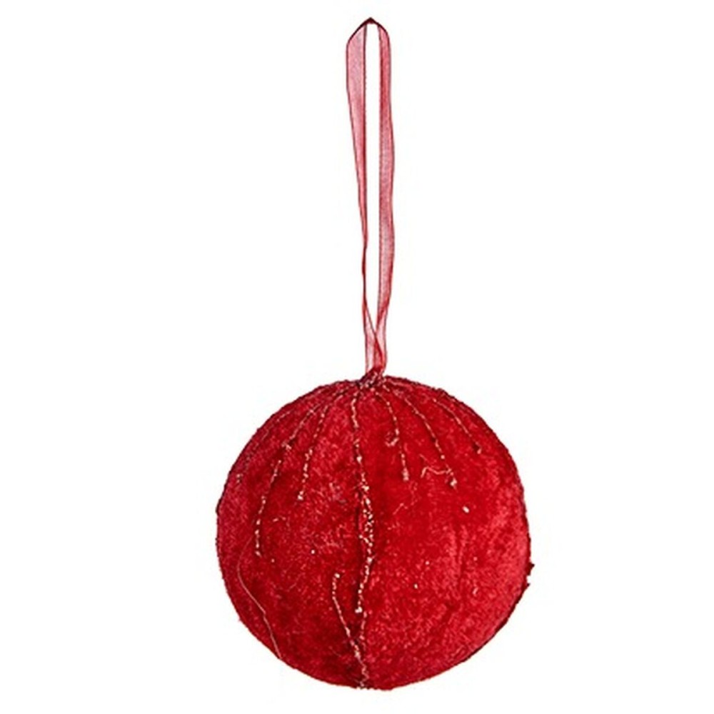 Weihnachtskugeln-Set Krist+ 19A5458-1 Rot Polyester (6 Stück)
