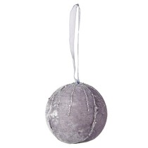 Weihnachtskugeln-Set Krist+ 19A5458-1G Silberfarben Polyester (6 Stück)