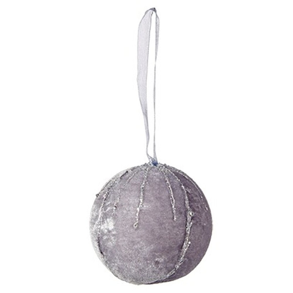 Weihnachtskugeln-Set Krist+ 19A5458-1G Silberfarben Polyester (6 Stück)