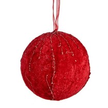 Weihnachtskugeln-Set Krist+ 19A5458-1 Rot Polyester (6 Stück)