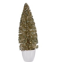 Decorative Figure Christmas Tree Bronze Golden Plastic 10 x 33 x 10 cm (6 Units)