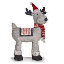 Decorative Figure Christmas Reindeer Red Grey 22 x 47 x 45 cm (4 Units)