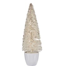 Decorative Figure Christmas Tree White Plastic 10 x 33 x 10 cm (6 Units)