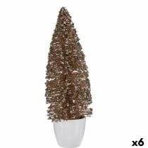 Deko-Figur Weihnachtsbaum Minze champagne Kunststoff 10 x 33 x 10 cm (6 Stück)