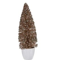 Deko-Figur Weihnachtsbaum Minze champagne Kunststoff 10 x 33 x 10 cm (6 Stück)