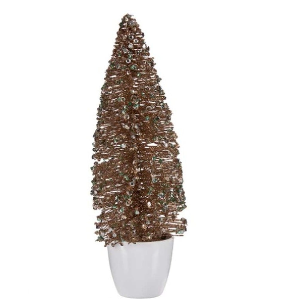 Decorative Figure Christmas Tree Mint champagne Plastic 10 x 33 x 10 cm (6 Units)