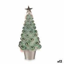 Deko-Figur Weihnachtsbaum grün Polypropylen PET 16 x 37,5 x 16 cm (12 Stück)