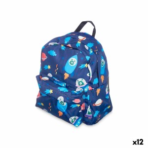 School Bag Pincello 589 Multicolour 28 x 12 x 22 cm Spaceship (12 Units)