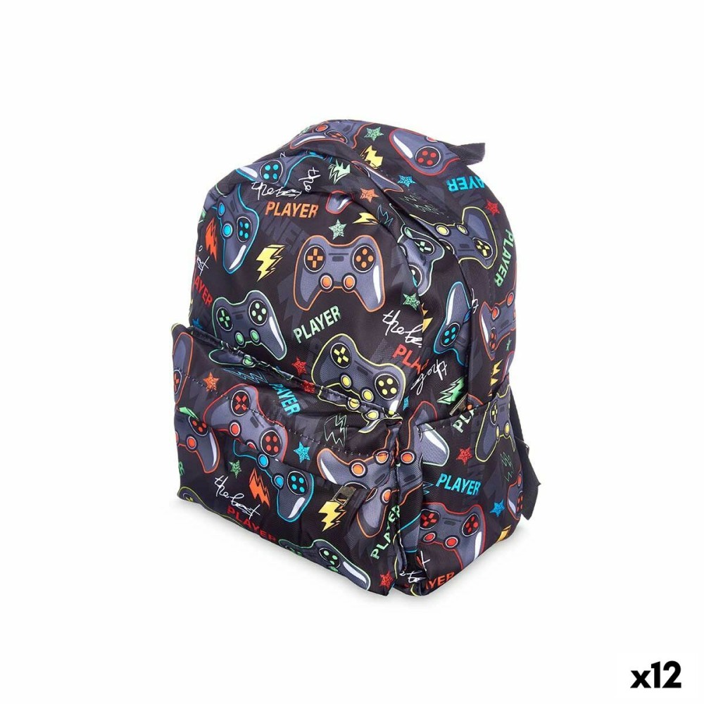 School Bag Pincello Games Multicolour 28 x 12 x 22 cm (12 Units)