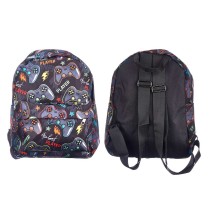 Schulrucksack Pincello Games Bunt 28 x 12 x 22 cm (12 Stück)