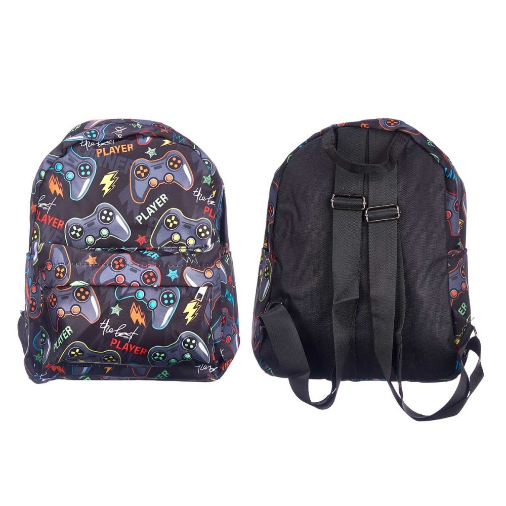 School Bag Pincello Games Multicolour 28 x 12 x 22 cm (12 Units)