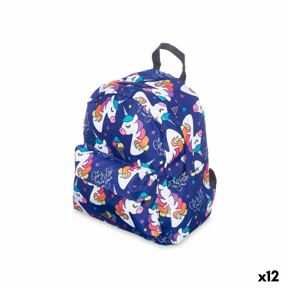 Schulrucksack Pincello 586 Bunt 28 x 12 x 22 cm Einhorn (12 Stück)