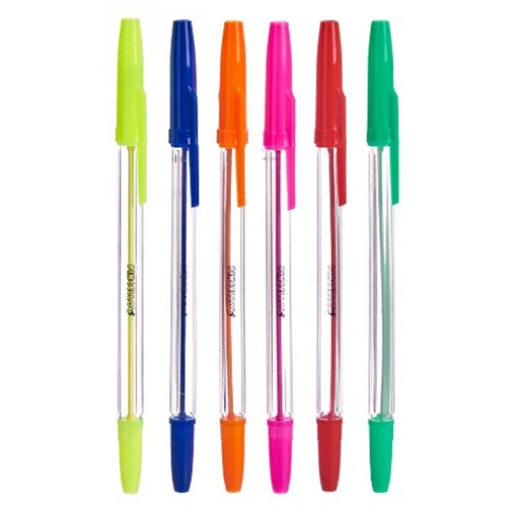 Ensemble de Stylos Pincello 492 Jaune Bleu Rouge Vert Multicouleur Orange (12 Unités)