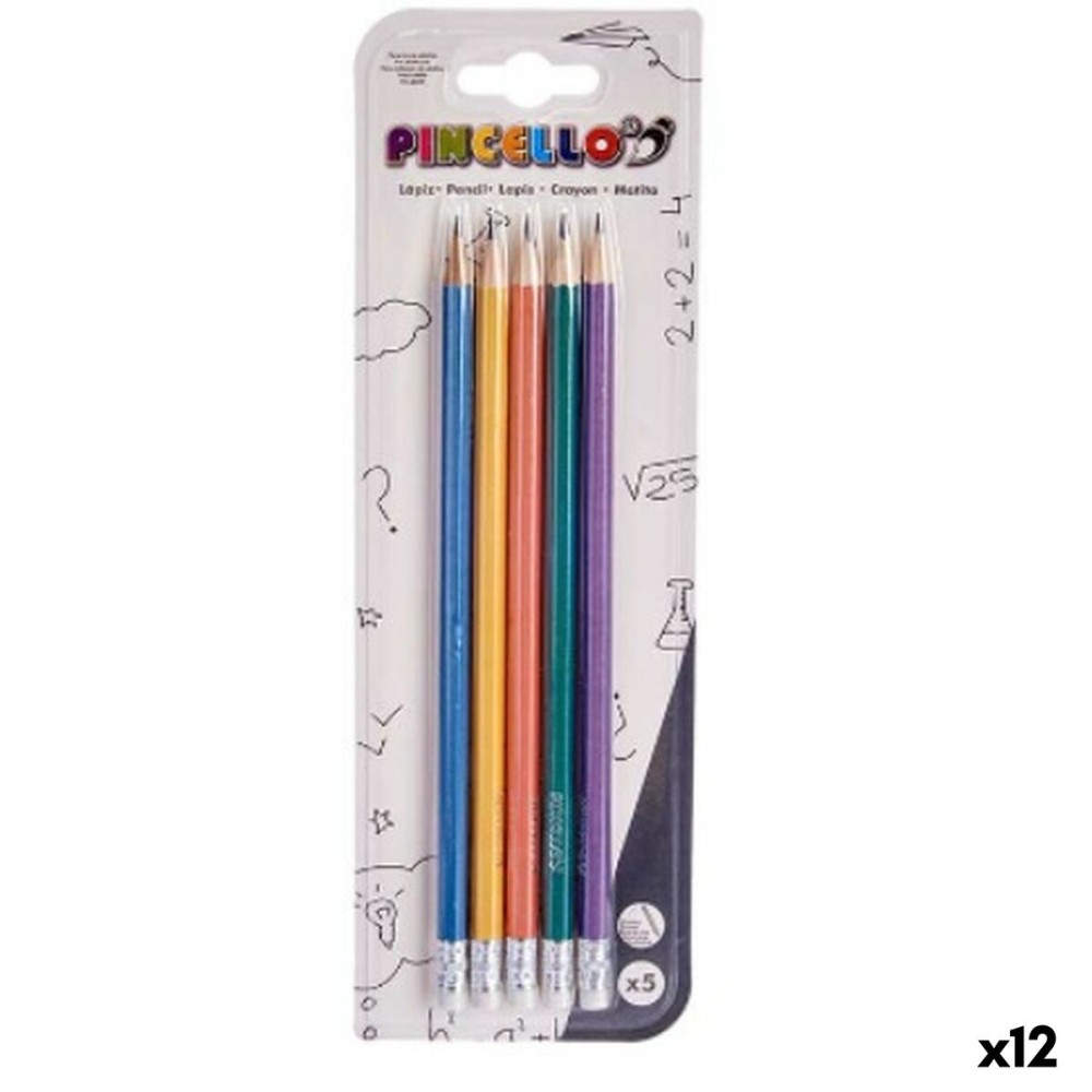 Pencil Set Pincello 499 Yellow Blue Green Multicolour Orange Cake (12 Units)