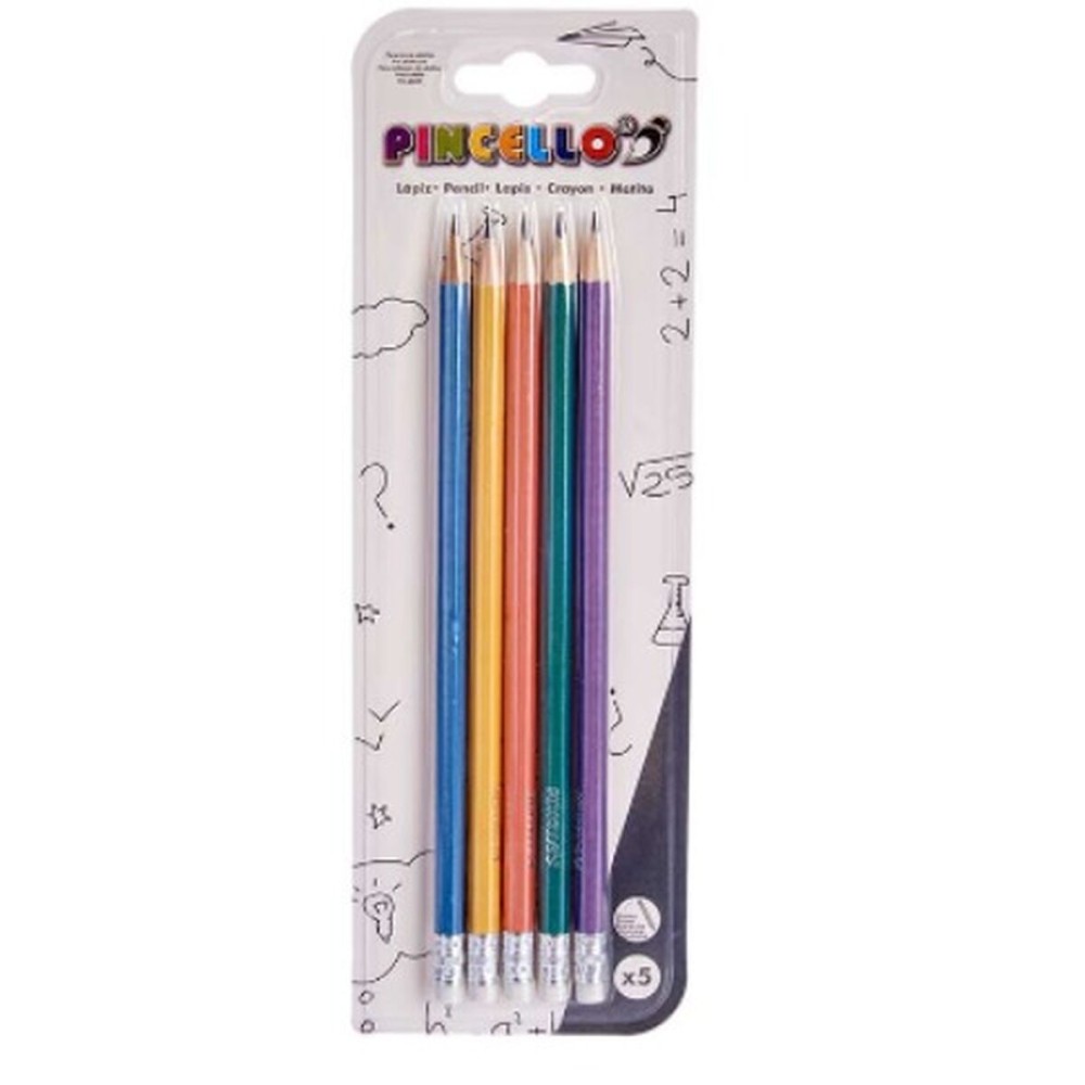 Pencil Set Pincello 499 Yellow Blue Green Multicolour Orange Cake (12 Units)