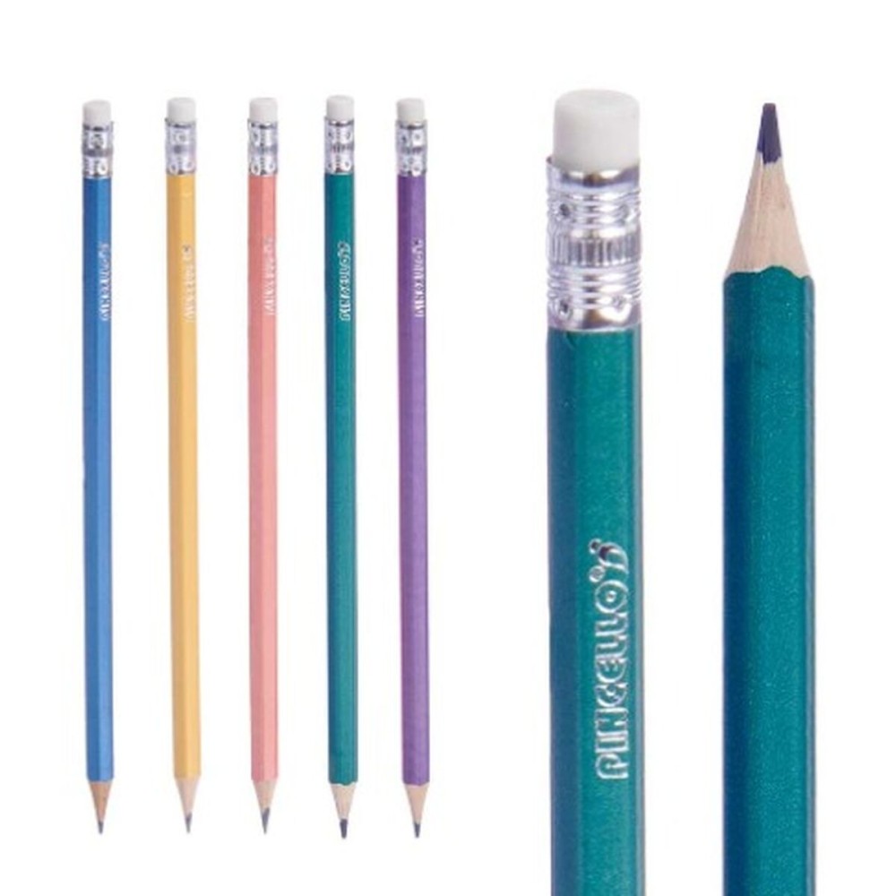 Pencil Set Pincello 499 Yellow Blue Green Multicolour Orange Cake (12 Units)