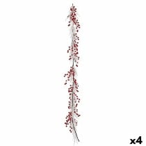 Christmas garland Krist+ K1912687 White Red Plastic 180 x 14 cm Branch (4 Units)
