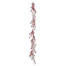Guirlande de Noël Krist+ K1912687 Blanc Rouge Plastique 180 x 14 cm Branche (4 Unités)