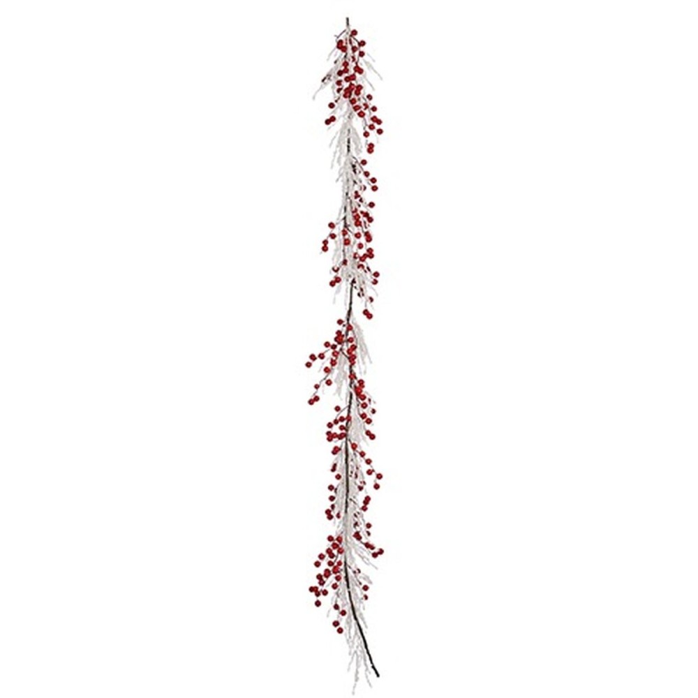 Guirlande de Noël Krist+ K1912687 Blanc Rouge Plastique 180 x 14 cm Branche (4 Unités)