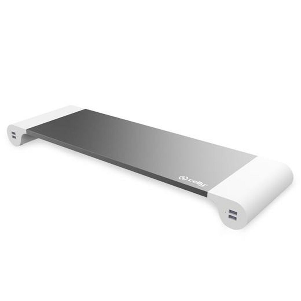 Support de table d'écran Celly SW HUB USB x 4 27" Blanc Gris