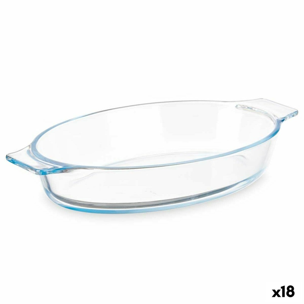 Kochschüssel Vivalto T7-08 Durchsichtig Borosilikatglas 800 ml 27 x 4,5 x 15,8 cm Mit Griffen (18 Stück)