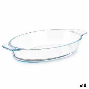 Plat à Gratin Vivalto T7-08 Transparent Verre Borosilicaté 800 ml 27 x 4,5 x 15,8 cm Avec des poignées (18 Unités)