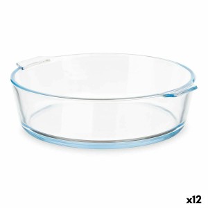 Kochschüssel Vivalto T11-16 Durchsichtig Borosilikatglas 1,6 L 23 x 6 x 20 cm Mit Griffen (12 Stück)