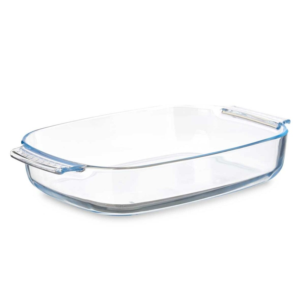 Plat à Gratin Vivalto T3-27 Transparent Verre Borosilicaté 2,7 L 34,4 x 6,1 x 22,3 cm Avec des poignées (12 Unités)