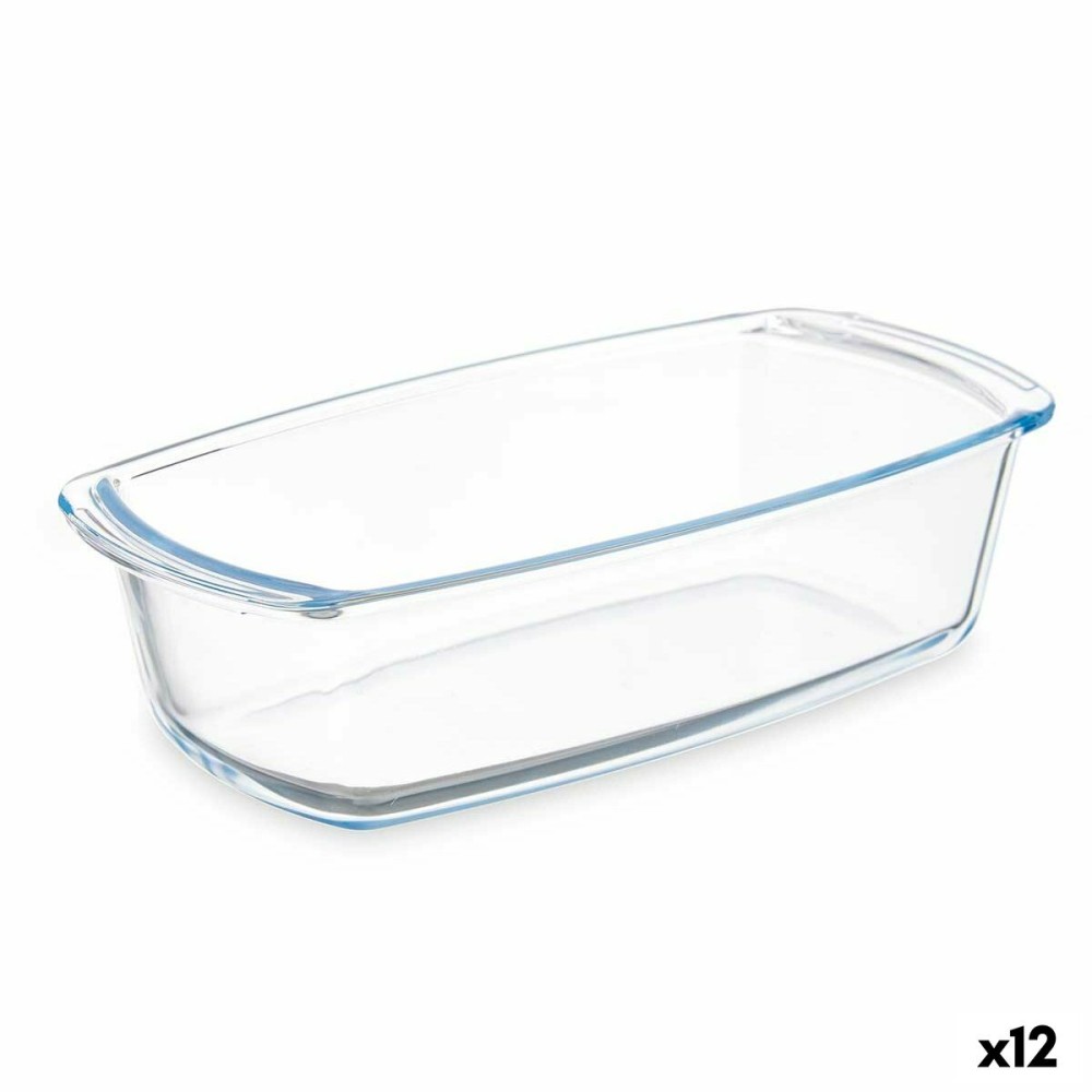 Serving Platter Vivalto T12-18 Transparent Borosilicate Glass 1,6 L 27 x 7,2 x 14 cm With handles (12 Units)