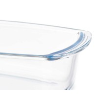 Serving Platter Vivalto T12-18 Transparent Borosilicate Glass 1,6 L 27 x 7,2 x 14 cm With handles (12 Units)