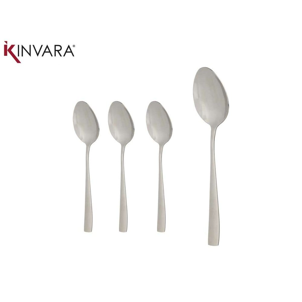 Ensemble de Cuillères Kinvara KT190017-3 Argenté Acier inoxydable 21 x 4,5 x 2,5 cm (12 Unités)