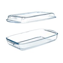 Plateau avec couvercle Pasabahce Borcam Transparent Verre Borosilicaté 1,9 L (4 Unités)