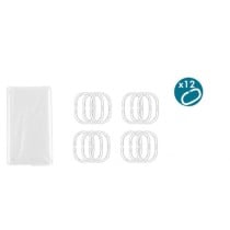 Shower Curtain Berilo 216 Transparent Plastic PEVA 180 x 180 cm (12 Units)