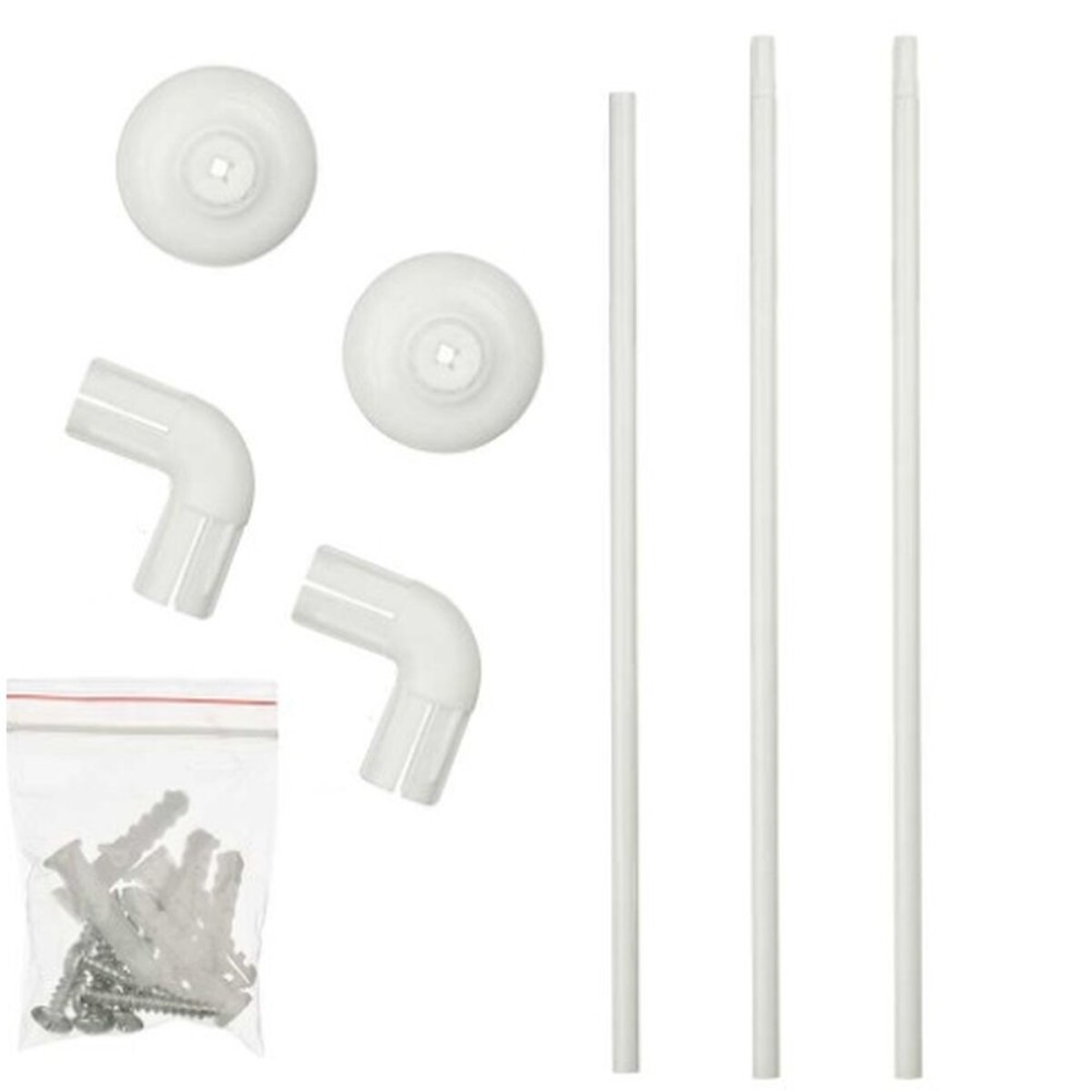 Shower rail Berilo B0769 White Aluminium 90 x 90 cm Shower Curtain (18 Units)
