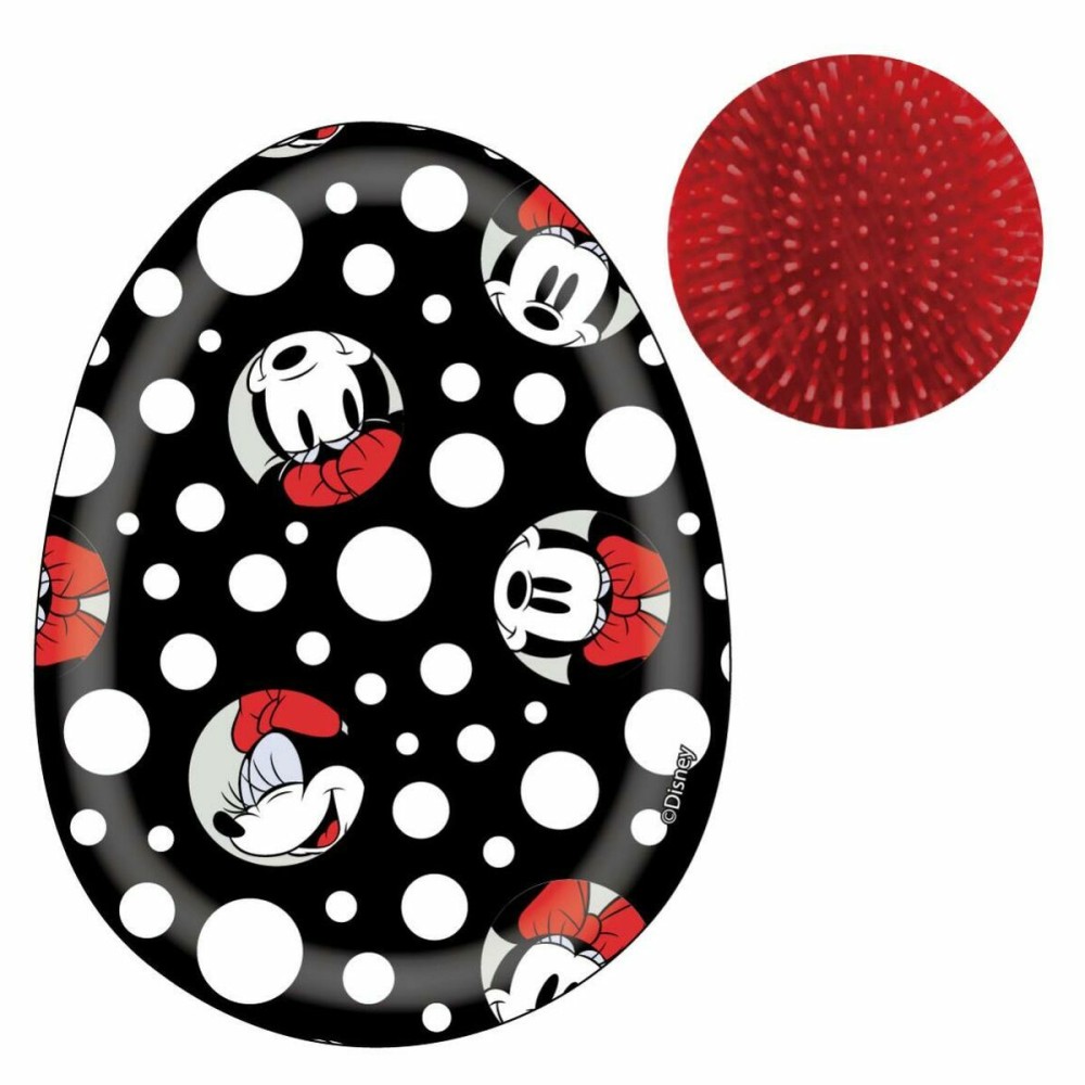 Brosse Démêlante Disney   Noir Minnie Mouse 7 x 9 x 4 cm