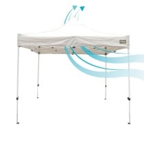 Tonnelle Aktive Pliable Hauteur réglable Acier Polyester 420D Oxford Blanc 300 x 320 x 300 cm