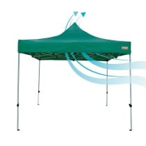 Tonnelle Aktive Pliable Hauteur réglable Acier Polyester 420D Oxford Vert 300 x 320 x 300 cm