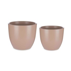 Set of pots Ibergarden CAZORLA-22-28-BE Beige Clay Ø 22 cm Ø 28 cm 22 x 22 x 18 cm 28 x 28 x 24 cm 2 Pieces