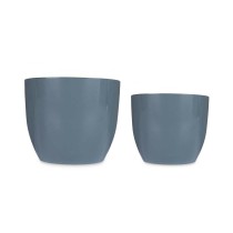 Set de pots Ibergarden CAZORLA-22-28-A Anthracite Argile Ø 22 cm Ø 28 cm 22 x 22 x 18 cm 28 x 28 x 24 cm 2 Pièces