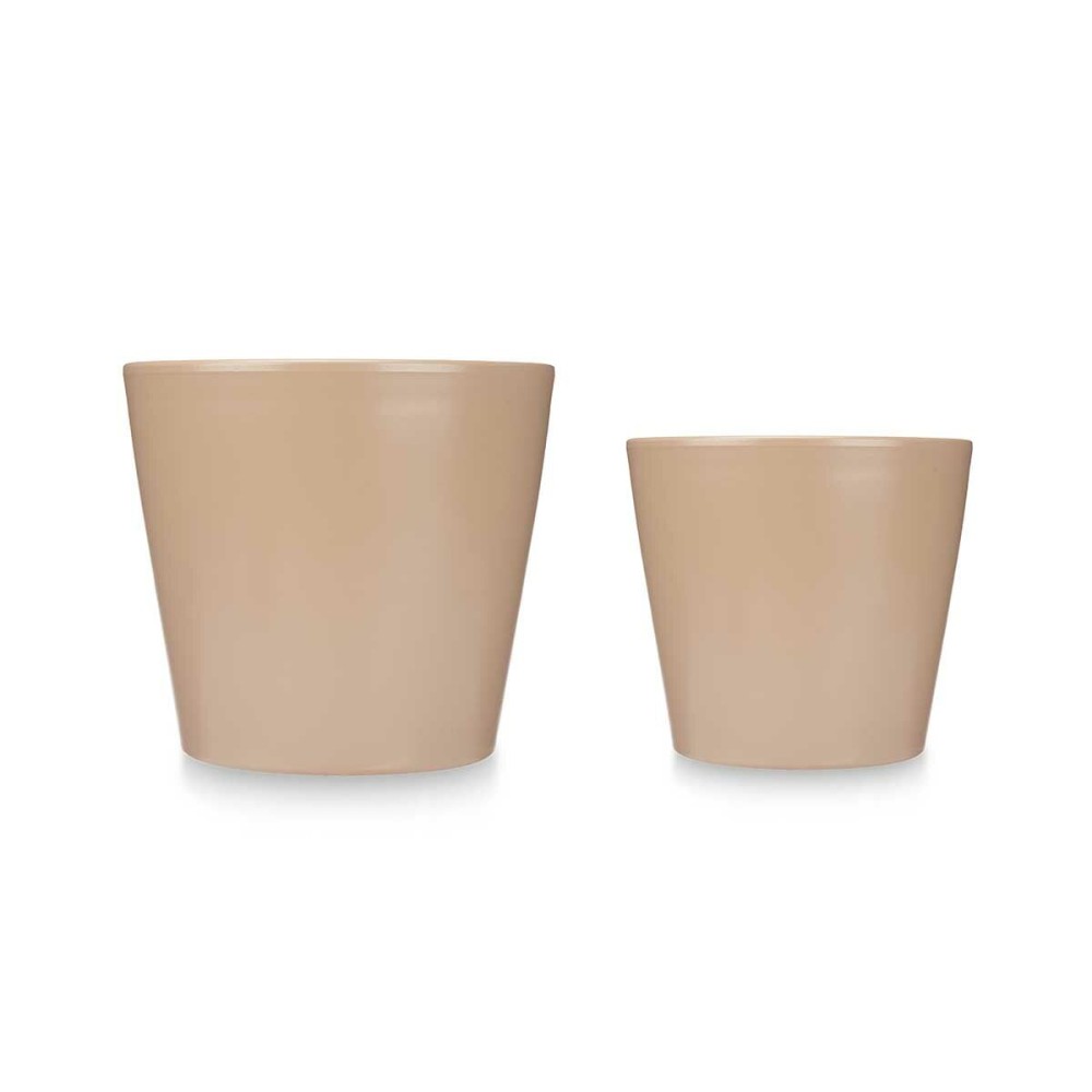 Set de pots Ibergarden LINCE-22-28-BE Beige Argile Ø 22 cm Ø 28 cm 2 Pièces