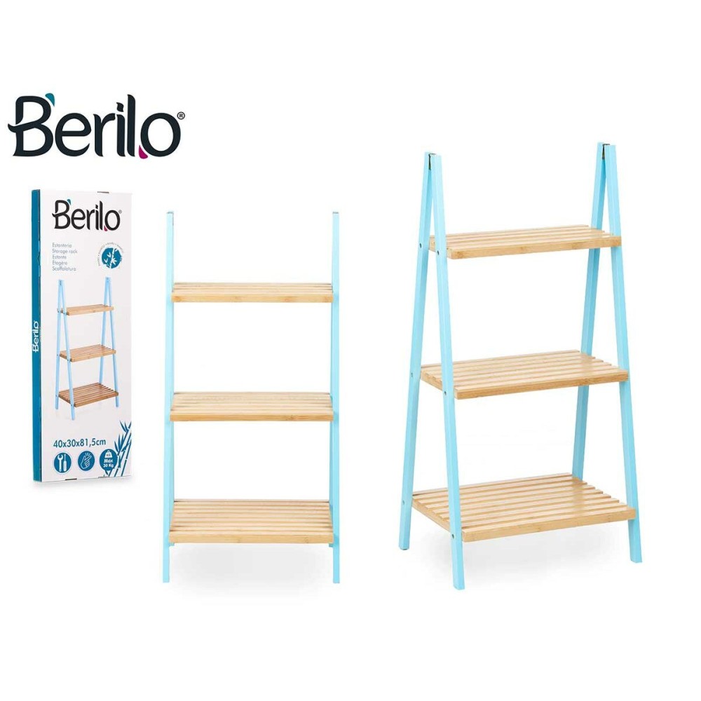 Bathroom Shelves Berilo WR5504-3-433 Blue Natural 40,3 x 81,5 x 30 cm