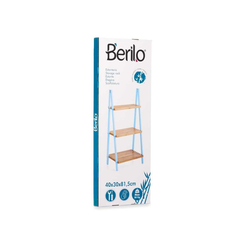 Bathroom Shelves Berilo WR5504-3-433 Blue Natural 40,3 x 81,5 x 30 cm