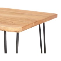 Beistelltisch Live Edge 120 x 60 x 46 cm Braun Schwarz Akazienholz