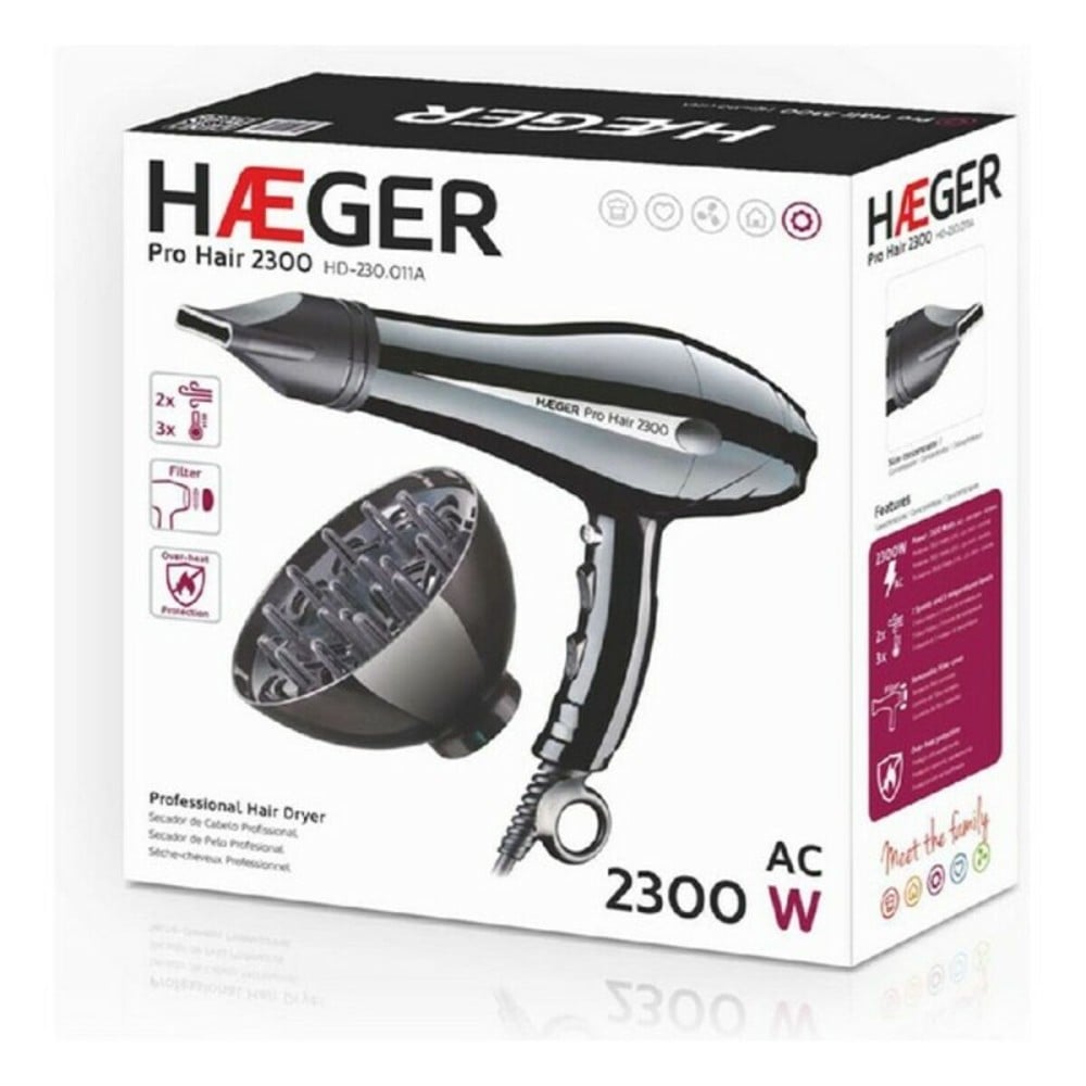 Föhn Haeger HD-230.011B 2300 W Schwarz 2300 W